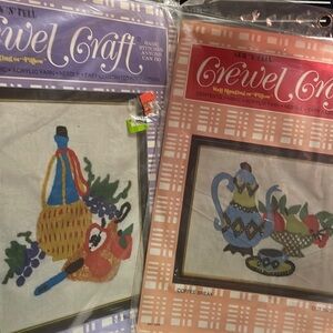 crewel craft coffe break & fruits and wine kit